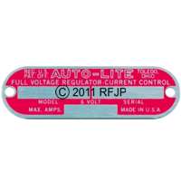 G503,Army Jeep, Military Jeep, Military, WWII, Post War, Willys, Ford, CJ,MB,GPW,M38,Data plate voltage regulator 6 volt,dp-vr